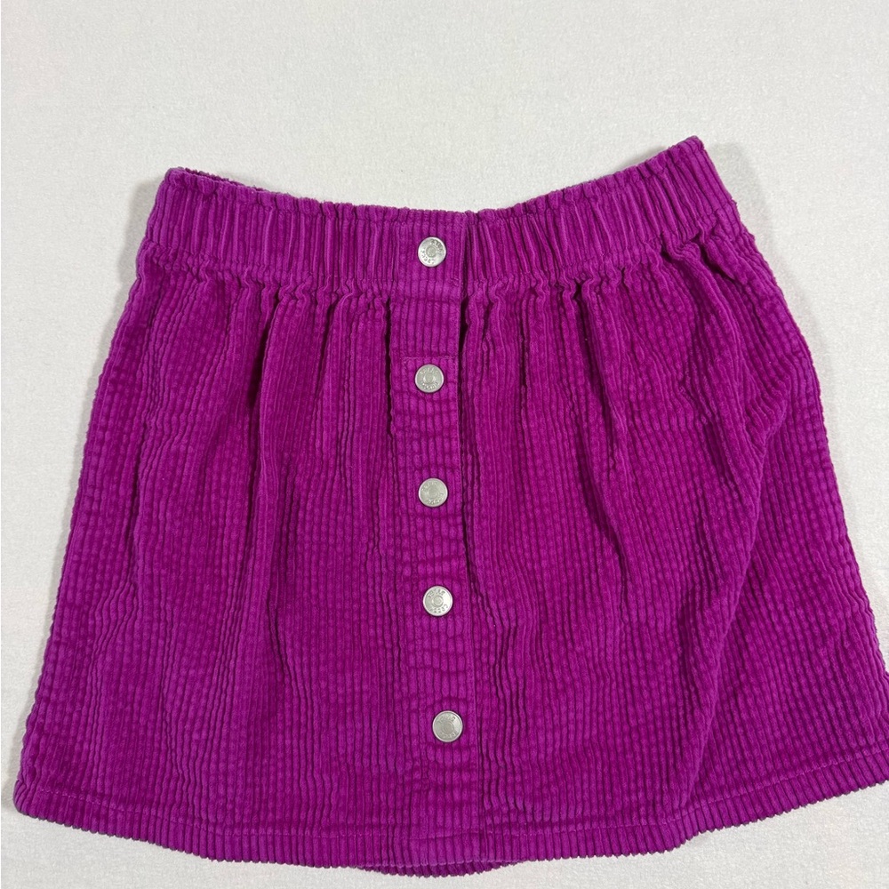 Falls Creek Girls’ Fuschia Corduroy Skirt with Button Details size Medium 7/8